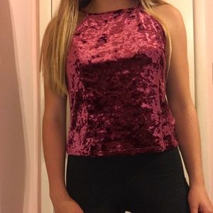 Velvet maroon tank top